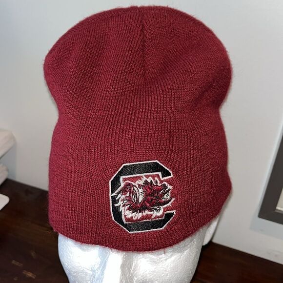 Red USC University of SC South Carolina Gamecocks Acrylic Knit Beanie Winter Cap - Picture 1 of 2